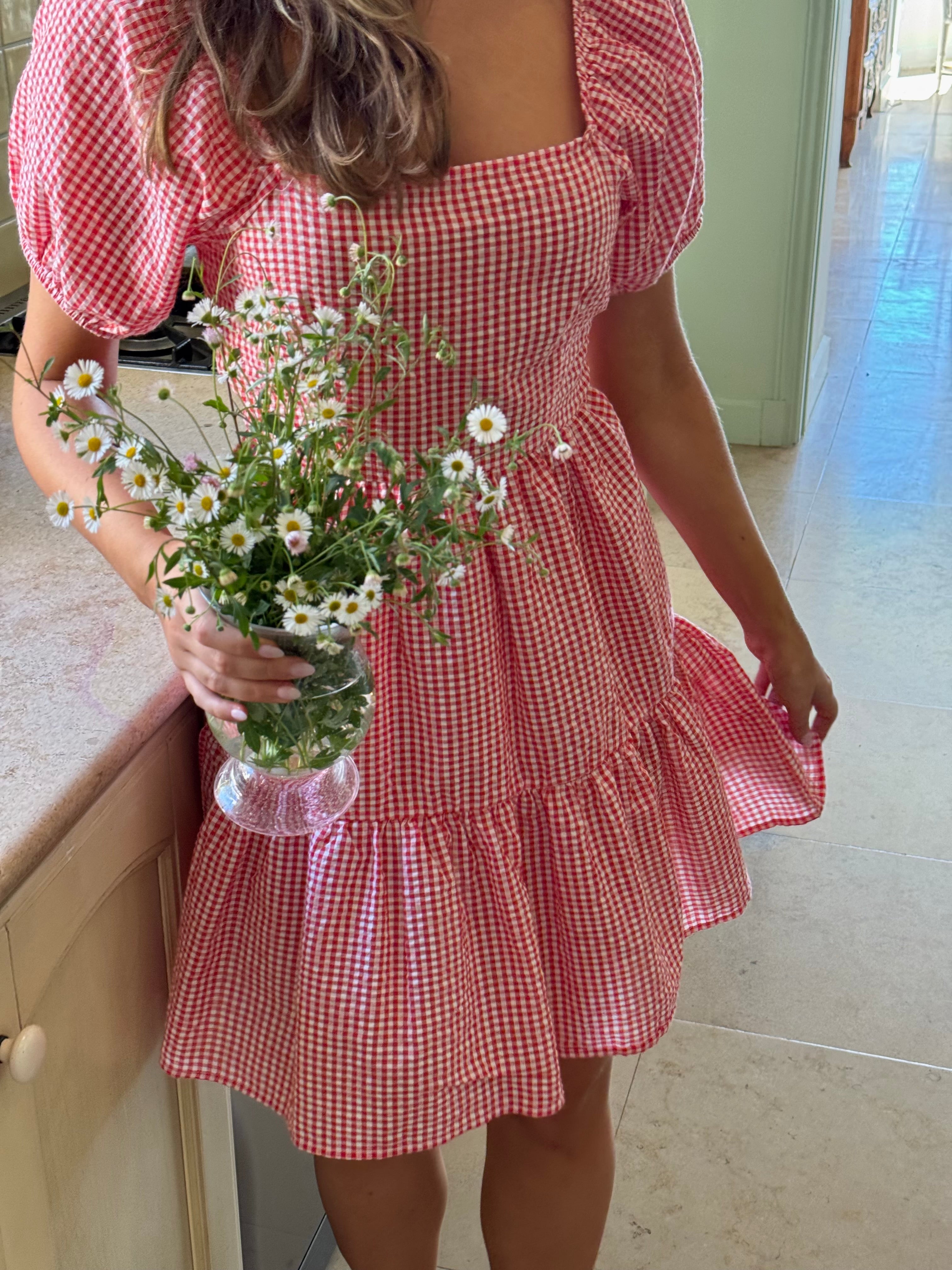 NMELIZA Short Dress - Tomato